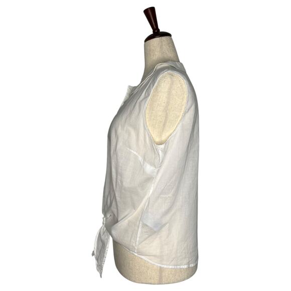 Boden Women's Tie Waist Tank Top Size 12 Button Front Sleeveless Preppy - Picture 3 of 7